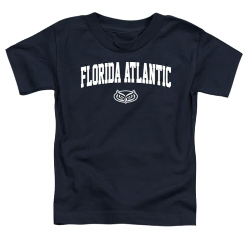 LOGOVISION Florida Atlantic University One Color Arched Kids T Shirt (4) for Toddler Boys and Girls, Navy