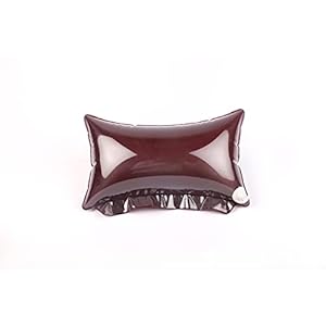 Abhishek-Enterprises-PVC-Inflatable-Air-Bed-Travel-Pillow-Cushion-for-Camping-Hiking-Backpacking-Transparent-Maroon