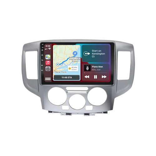Pantalla de Coche con Carplay y Android Auto Inalámbricos para Nissan NV200, Bluetooth y Mirror Link