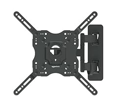 Amazon Basics TV Wall Bracket for 26-55 inch(66cm-140cm) TVs, Swivels Tilts TV Wall Mount for Flat & Curved TV, VESA 100x10…