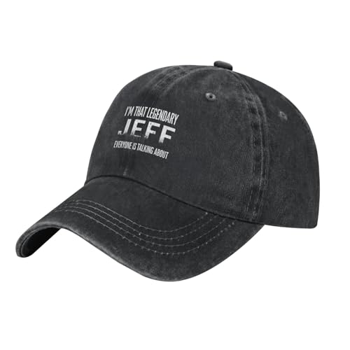 I'm That Legendary Jeff Baseball Cap Adjustable Classic Vintage Dad Hat for Men Black