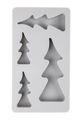 Rayher Silikon Gießform Tannenbäume, 4 Einzelmotive, Formgröße 14,5 x...