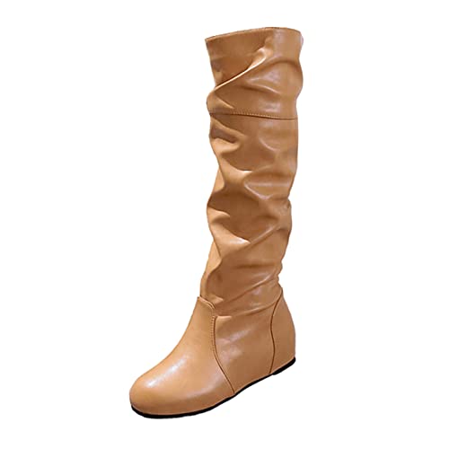Bottes monochromes antidérapantes femme jaune taille S bout rond