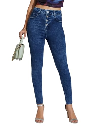 Image of Miss Chase Women's Skinny Fit High Rise Regular Length Denim Stretchable Jeans
