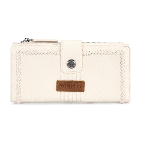 Montana West X Wrangler Wallets for Women Ladies Female Bifold Card Cases Money Organizer Minimalist Travel Wallet with Rfid Lining and ID Window