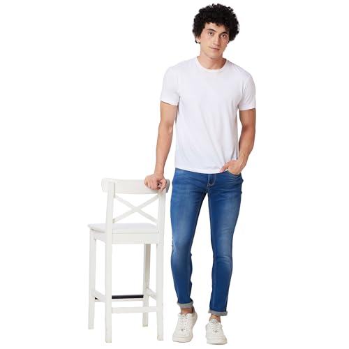 Image of Spykar Men's Slim Fit Low Rise Casual Jeans