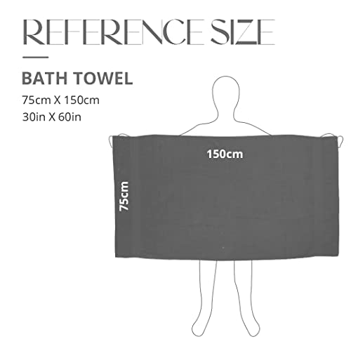 Image of NAKSH 450 GSM Super Absorbent King Size Bath Towel, Grey | Soft,Fluffy & Fade Resistant Color | Luxurious & Stylish | Machine Wash