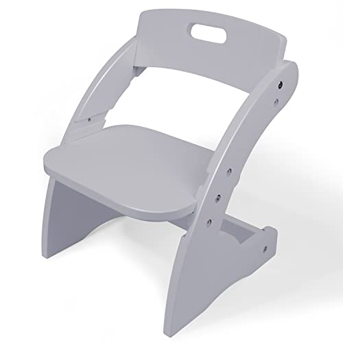 Houchcis Toddler Chair, Wooden Toddler Chair For Kids, Adjustable Kids Chairs For Toddlers, Toddler Chairs And Small Chair, Kids Chair (Grey) #TOP7