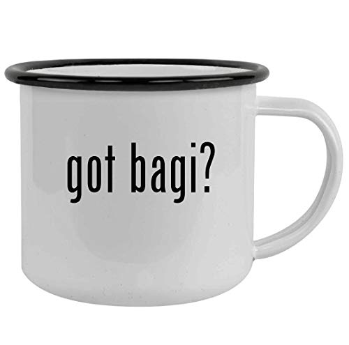 got bagi? - Sturdy 12oz Stainless Steel Camping Mug, Black