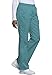 Cherokee Women's Petite Workwear Scrubs Core Stretch Pull-On Cargo Pant, Teal Blue, Medium-Petite