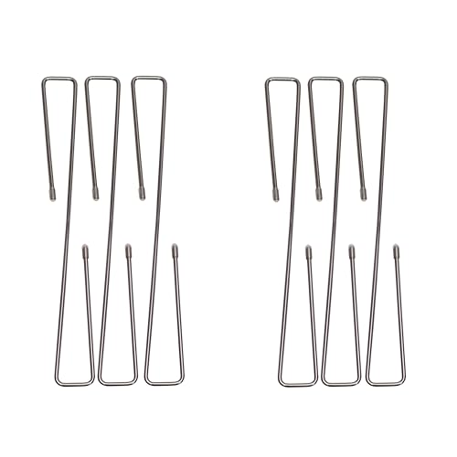 SINKHANUN 6 PCS Grey Pistol Rack for Gun Safe Shelf or Stack On Gun Cabinet, Handgun Hangers for Gun Safe for Display, Gun Cabinet Accessories