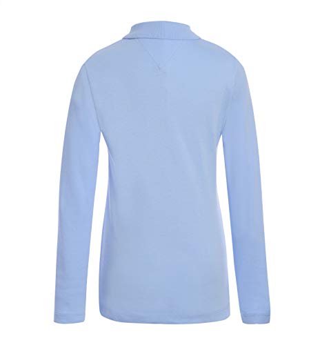 Tommy Hilfiger Girls Long Sleeve Fitted Interlock Polo School Uniform Shirt2