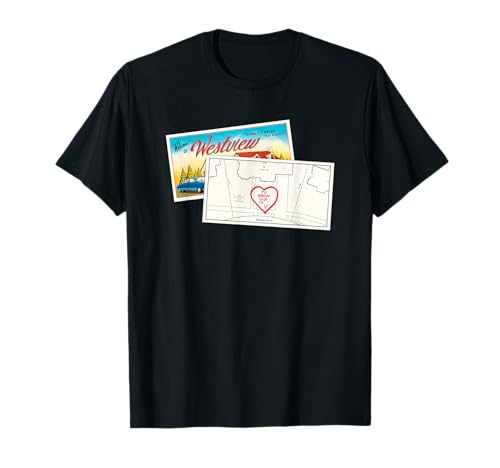 T-shirt Marvel WandaVision Westview en coton pour fan de séries geek