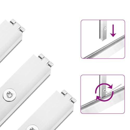 vidaXL Gewächshaus mit Fundamentrahmen, Pflanzenhaus mit Dachrinnensystem Flügeltür, Treibhaus für Pflanzen, Frühbeet, Silber Aluminimum – Bild 4