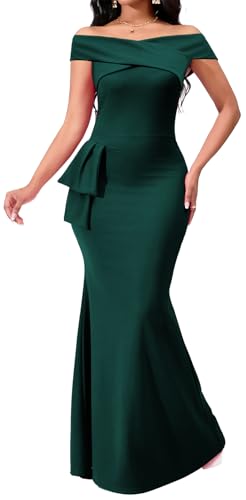 Image of VisiChenup Elegant Formal Dresses for Women Sexy Cocktail Wedding Guest Evening Party Long Maxi Dress