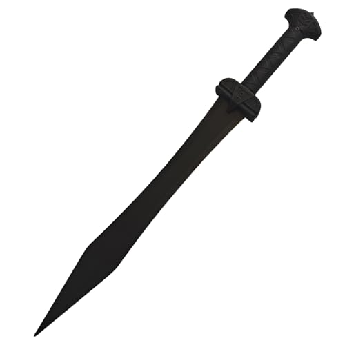 24 Black Roman Gladius Short Sword 16.54 Stainless Steel Blade with Non-Slip Plastic Handle 0.99lb Training Sword with Durable Nylon Sheath Cosplay Collection and Outdoor Activities Sharp