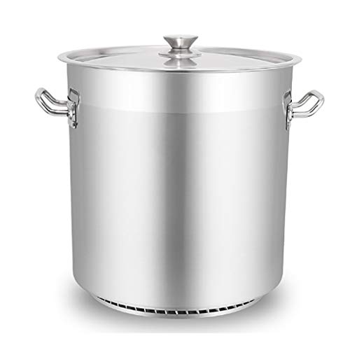 SaryEdge Cubo para Sopa, 20-90 L, Grande, de Acero Inoxidable, con Tapa, Apto para Cocina de Gas, 20 litros,20 litres