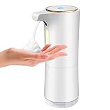 2022 Neueste Seifenspender Automatisch, Dalugo 300ml Wiederaufladbar No Touch Elektrischer Seifenspender, Schaumseifenspender IPX4 Wasserdicht für Badezimmer Krankenhaus Hotel Bür