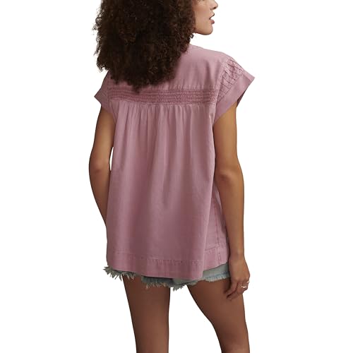 Popover Moderne pour Femmes Lucky Brand - Blouse Fluide Encolure V