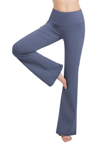 Image of BUBBLELIME Women Out Pockets High Waist Bootlegs Tummy Control Yoga Flared