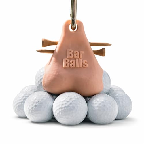 Bar Balls Golf Ball &Amp; Tee Holder Caddy – Clip-On Golf Accessory With Carabiner, Holds 2 Balls &Amp; 2 Tees, Funny Golf Gift For Men