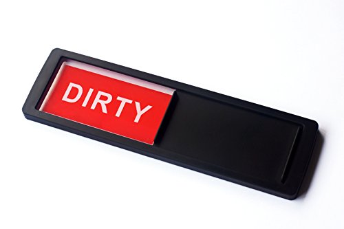 Bhdudf Dishwasher Clean Dirty Magnet Sign Indicator In Black For All Dishwashers. Easily Determine If Dishes Inside The Dishwasher Are Clean Or Dirty By Home Medley, 7" X 2" (Dm510004) #TOP3