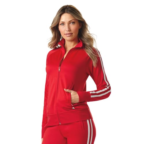 Vevo Active Women's Track Jacket with Side Stripe and Pockets