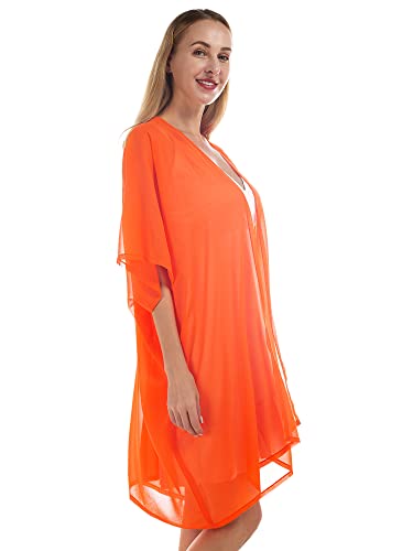 Women’s Beach Kimono Coverup Sheer Chiffon Cover Ups Swimwear Cardigan Summer2