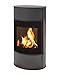 Produktbild H&M Germany Kaminofen Mango 2.0 gussgrau oval 8kw großer Feuerraum Bauart 1 Panorama Scheibe 150mm Abgasstutzen