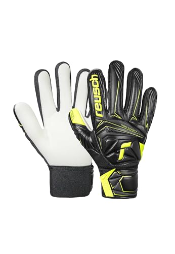 Reusch Gants de Gardien de But pour Enfants et Adolescents | Protection des Doigts et Prise Robuste | pour l'entraînement et Les matchs | Attrakt Starter Solid Finger Support Junior
