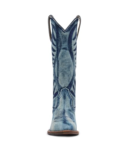 Steve Madden Women's Albany Fashion Boot, Denim Fabric, 9.5