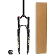 Aluminum Alloy 1-1/8" Straight Tube Shoulder Lock Mountain Bike Suspension Steerer Front Fork 120mm MTB Bicycle Forks