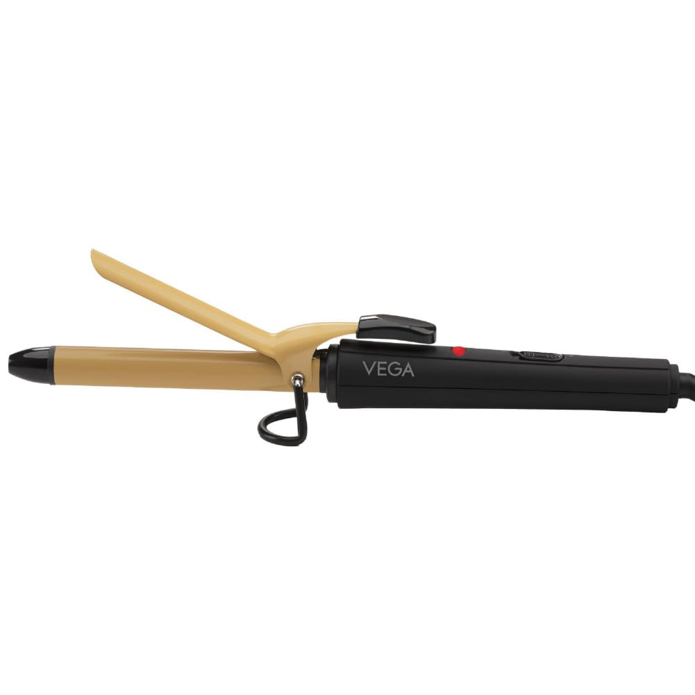 Vega Ease Curl 25 mm Barrel Hair Curler for Women with Ceramic Coated Plates, Safety Stand, Cool Tip, Fast Heatup, Hair Curling, Hair Styling for Women, (VHCH-02)