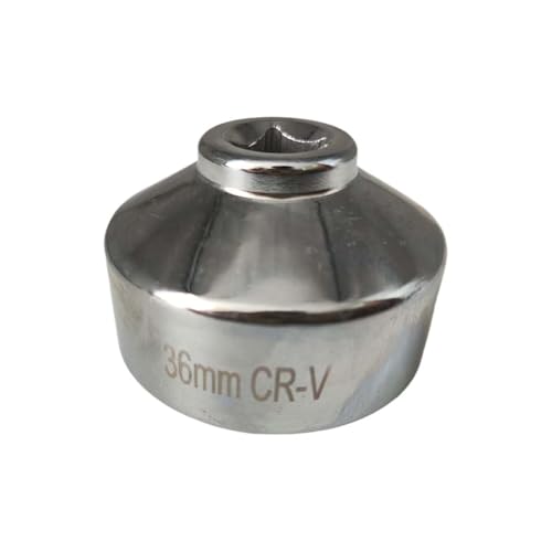 BDZMC 36mm Oil Filter Wrench, 3/8" Drive Socket Wrench, 6 Point Oil Filter Removal Tool, Chrome Vanadium Steel Wrenches for Most Cars (36 mm)