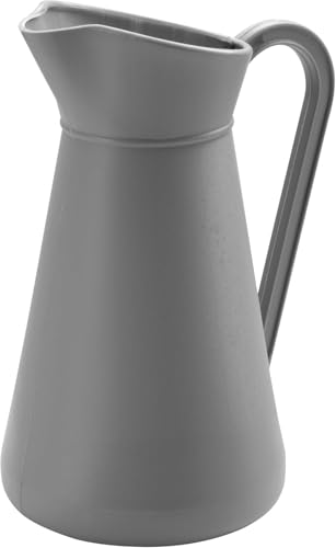EDA - Broc 5 L - Pichet en Plastique - 24,5 x 19 x 34 cm - Gris galet