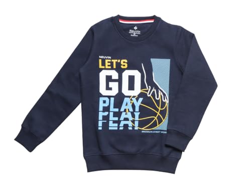 Image of Round Neck Fleece Sweat Shirt for Boy's