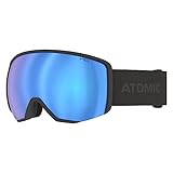 ATOMIC REVENT L HD Skibrille - Black - Skibrillen mit kontrastreichen Farben - Hochwertig verspiegelte Snowboardbrille - Brille mit Live Fit Rahmen - Skibrille mit Doppelscheibe