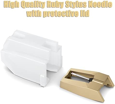 DIGITNOW Record Player Needle/Golden Needle with 3-Pack of Dimond Stylus Replacement for Turntable, Vinyl Record Player, lp, Phonograph