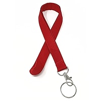 Amazon.com : Premium Solid Poly Fabric Necklace Long Lanyard