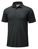 MAGCOMSEN Men's Polo Shirts Short Sleeve Moisture Wicking Lightweight Athletic Casual Collared Golf Shirt Black XL