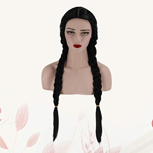 Lurrose 1Pc Estilo Europeu Feminino Peruca de Cabelo Duas Tranças Peruca Moda Bela Adereço de Cabelo