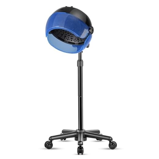 Retain Time Hooded Hair Dryers，Hooded Vertical Hair Dryer on Wheels，Touch Controls and Three Temperatures to Choose from，Professional Vertical Hair Bonnet Dryer for use in Salons, Home.