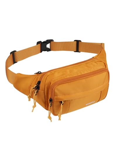 WATERFLY Large Fanny Pack – 5-Pocket Belt Bag, Tan