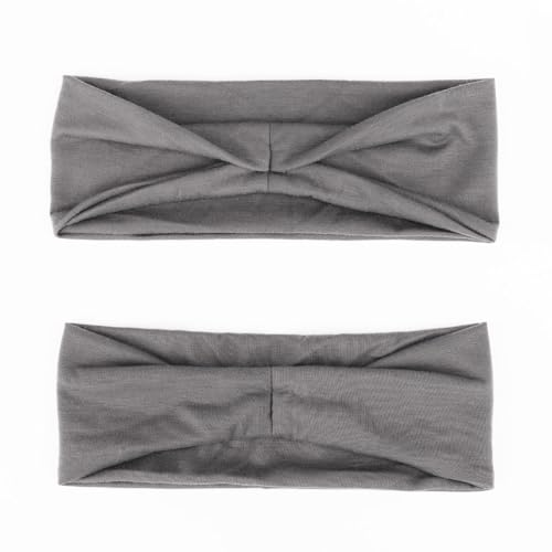 Image of DRESHOW Yoga Sports Headbands for Women Elastic Non-Slip Headbands Workout Running Hair Bands 6 Pack