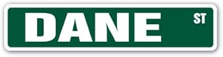 DANE Street Sign Childrens Name Room Sign | Indoor/Outdoor | Â 24