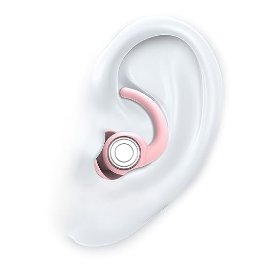 Ear Plugs for Sleeping Noise Cancelling Ear Plugs for Noise Reduction Silicone, 2 Pairs Reusable Sleep Ear Plugs,Hearing Protection Earplugs Sound Blocking for Sleeping, Concerts,Motorcycle,Work(Pink)