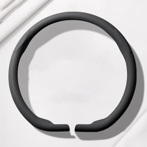 Zygear Steering Wheel Cover for Jeep Wrangler (JL) 2018–2025, Breathable Anti-Slip Durable Comfortable Grip Nappa Leather Steering Wheel Cover Car Accesories,B/D-Shaped/Black