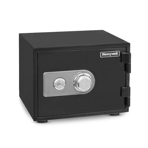Honeywell Safes & Door Locks 2101 Steel Fireproof and Waterproof Security Safe with Dual Dial and Key Lock Protection, 0.50-Cubic Feet, Black