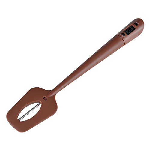 BOHK Food Grade Silicone/Nylon Spatula Digital Thermometer Scraper for Chocolate Jams Food Cooking