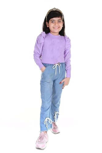 Image of Kids Graphic Print Top with Puff Sleeves